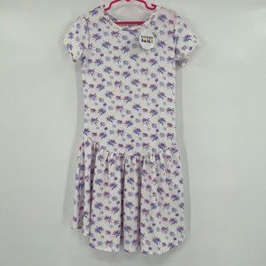 Dot Dot Smile Girl's Flapper Skater Dress sz 7 NWT Purple Stars Short Sleeve